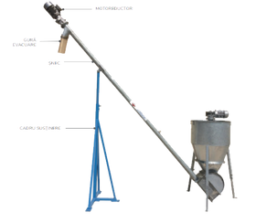 Dozator de premix cu șnec D76 L=1,5